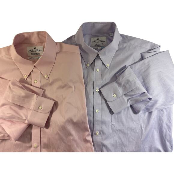 Brooks Brothers Men's 17/36 Long Sleeve Performance Dress Shirt Bundle Supima‎ - Picture 1 of 10